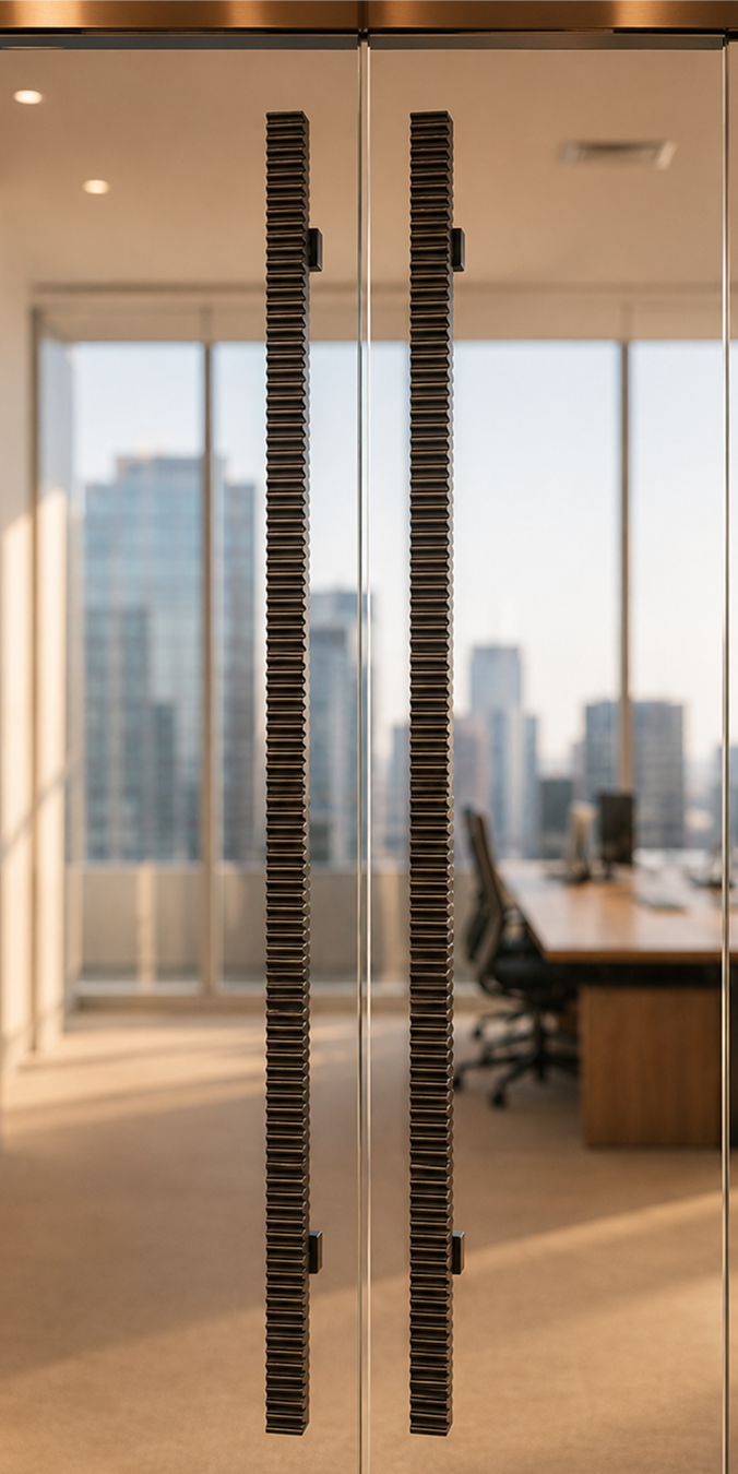 Gear Ribbed Pull Handle